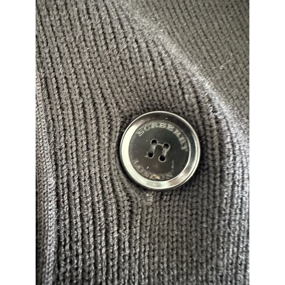 Women's Burberry Knit Jacket Size L Black - Picture 13 of 13